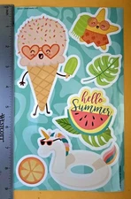 "Hello Summer!" Vinyl Decal Large Format Sticker Sheet