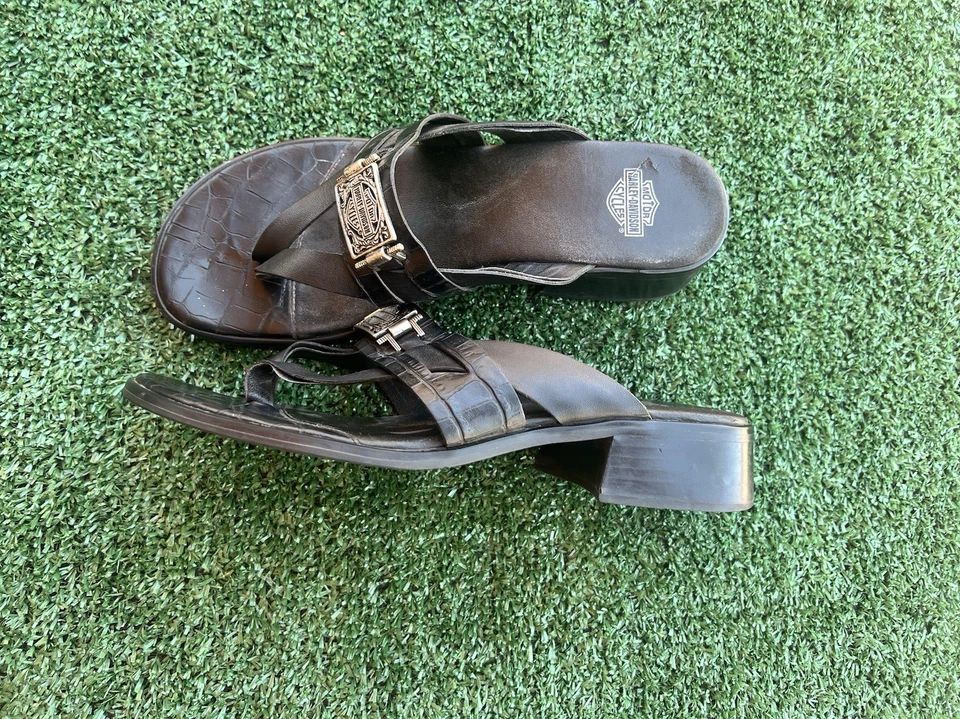 Zapatos de salón Harley Davidson 100 % cuero genuino talla 7 para mujer Foto 3 de 4