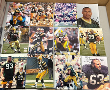 GB PACKERS FOOTBALL SIGNED PHOTOS (50) Driver BUTLER FAVRE NITSCHKE THURSTON PSA
