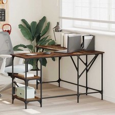 Bureau Table d'Ordinateur Meuble de Rangement Intérieur Bois d'Ingénierie vidaXL