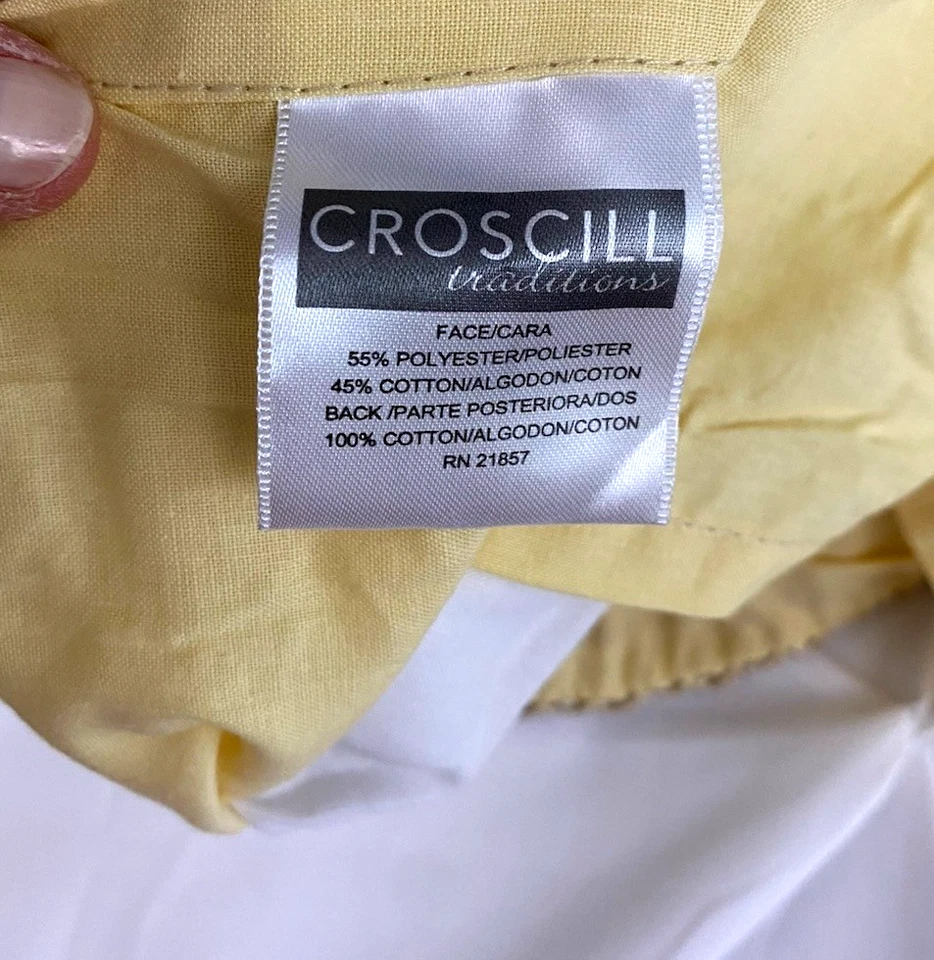 Guarnição trançada floral padrão 20 X 36” rosas amarelas campo inglês - Imagem 3 de 4