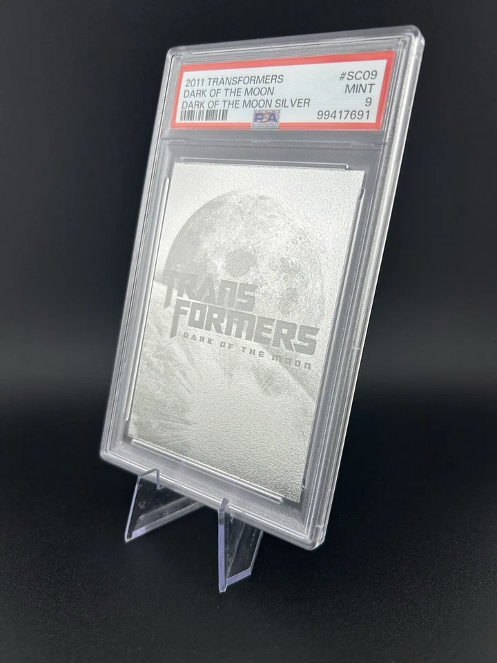 2011 Hasbro Enterplay Transformers Dark Of The Moon Silver Logo PSA 9 - Image 3 of 4