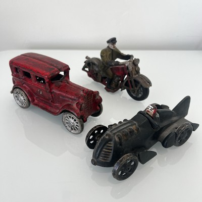 #ad Cast Metal Red Car Motorcycle and Indy Car Replica Home Decor $29.99