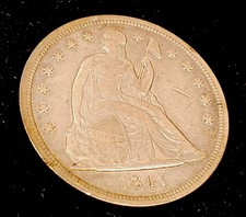 1847 Seated Liberty Dollar ,Very Fine