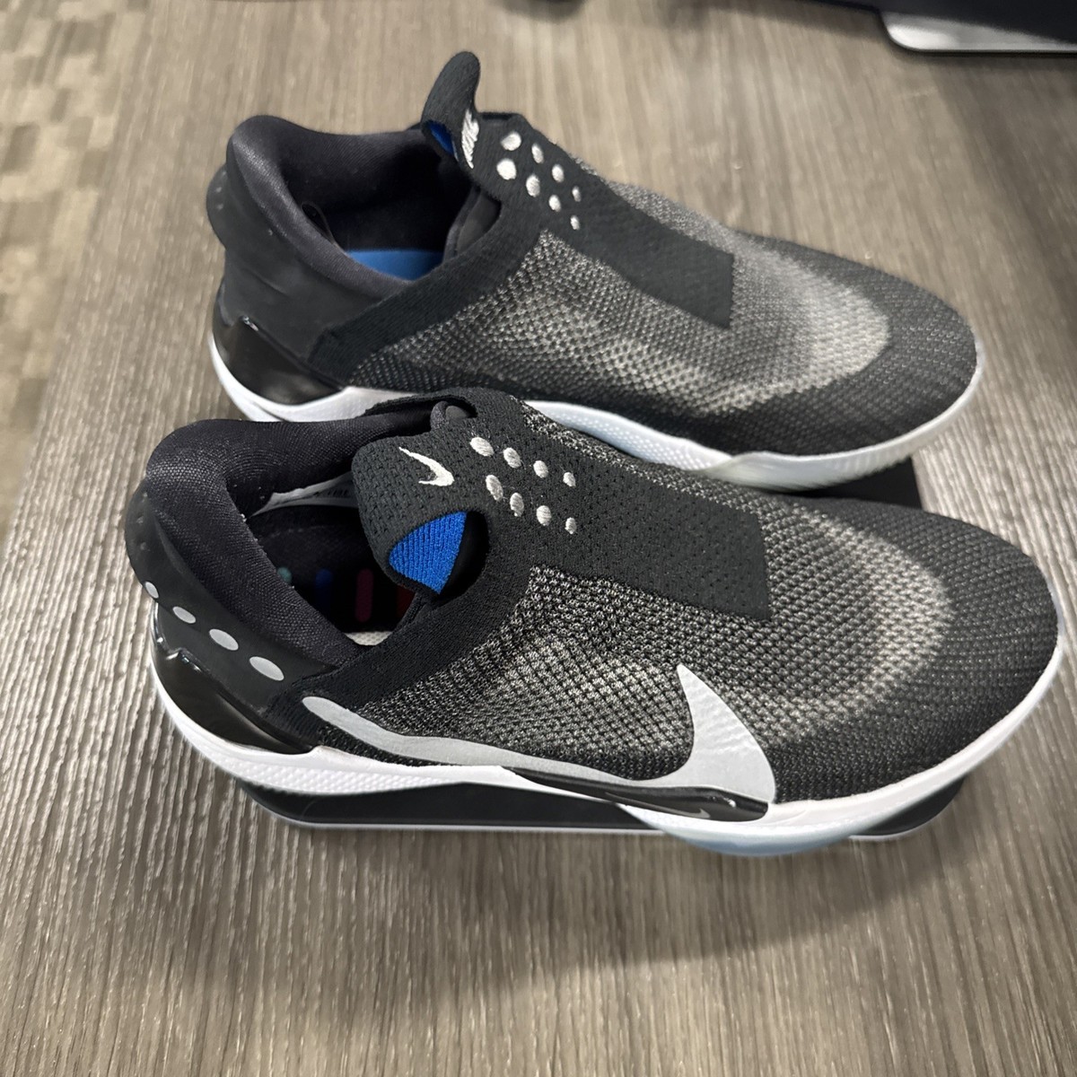 Size 8.5 - Nike Adapt Sneakers BB Black Pure Platinum Working US