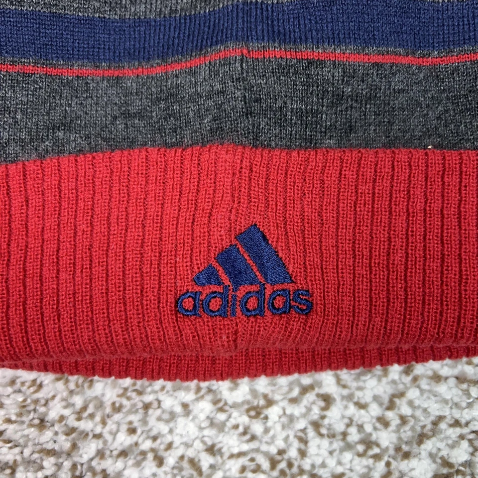 Montreal Canadiens Hat Beanie Mens One Size Red Gray NHL Hockey Adidas Knit - Image 3 of 4