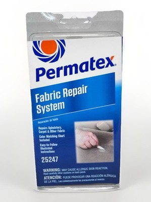 Permatex 25247 Fabric Repair Kit Fix Upholstery Carpet Clothing Fabrics !!