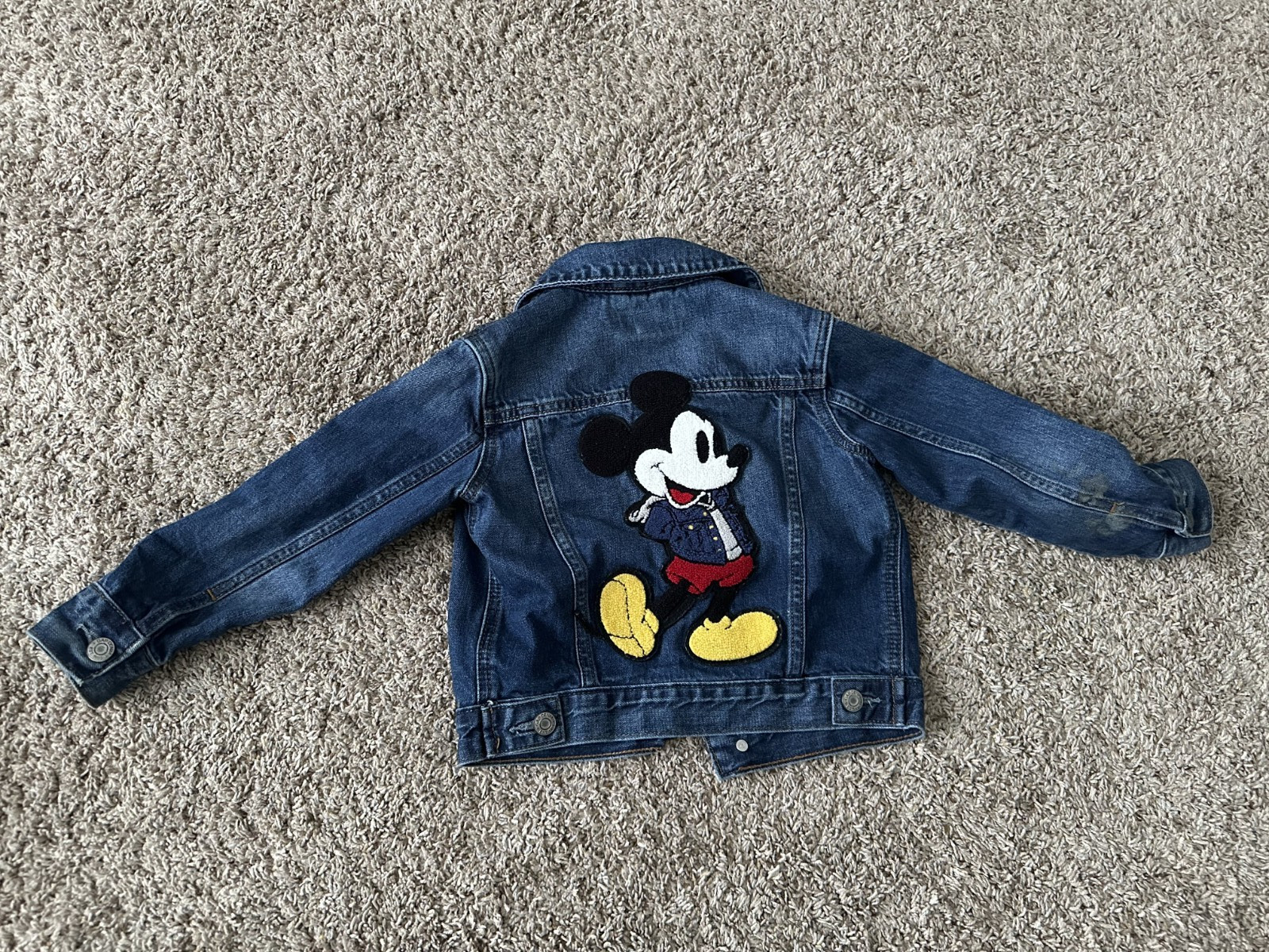 Baby Gap X Disney Mickey Mouse Toddler Denim Jacket Size 4 Years Toddler