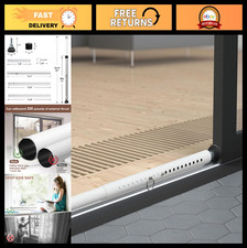 Adjustable Sliding Door Security Bar 17-50" Heavy Duty with Rubber Tips - Interi