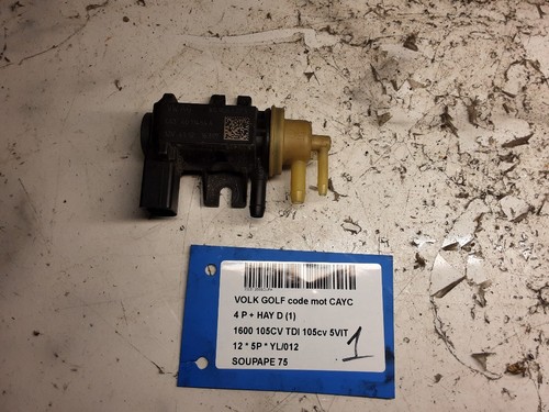 VAKUUMVENTILE VW Golf VI (5K1) Hatchback 1.6 TDI 16V (CAYC) 2012 1K0906627B