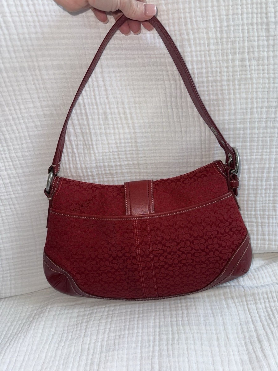 Coach Rare Collectible Vintage Y2K Soho Red Signature Soho Bag
