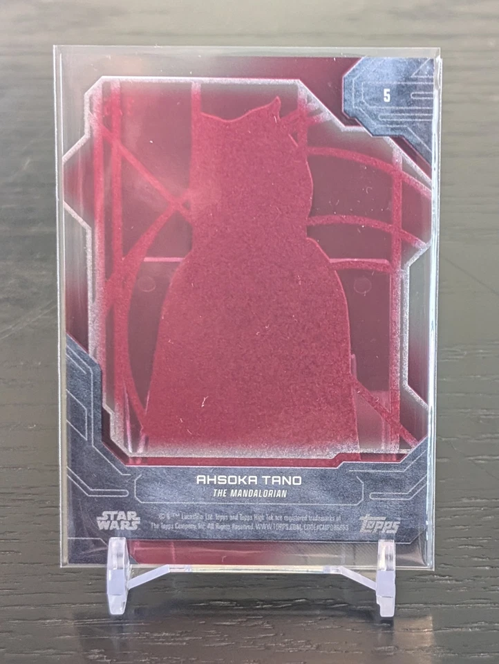 2024 Topps Star Wars High Tek - Ahsoka Tano #5 Rebel Red Orbit Diffractor /5 - Image 2 of 2