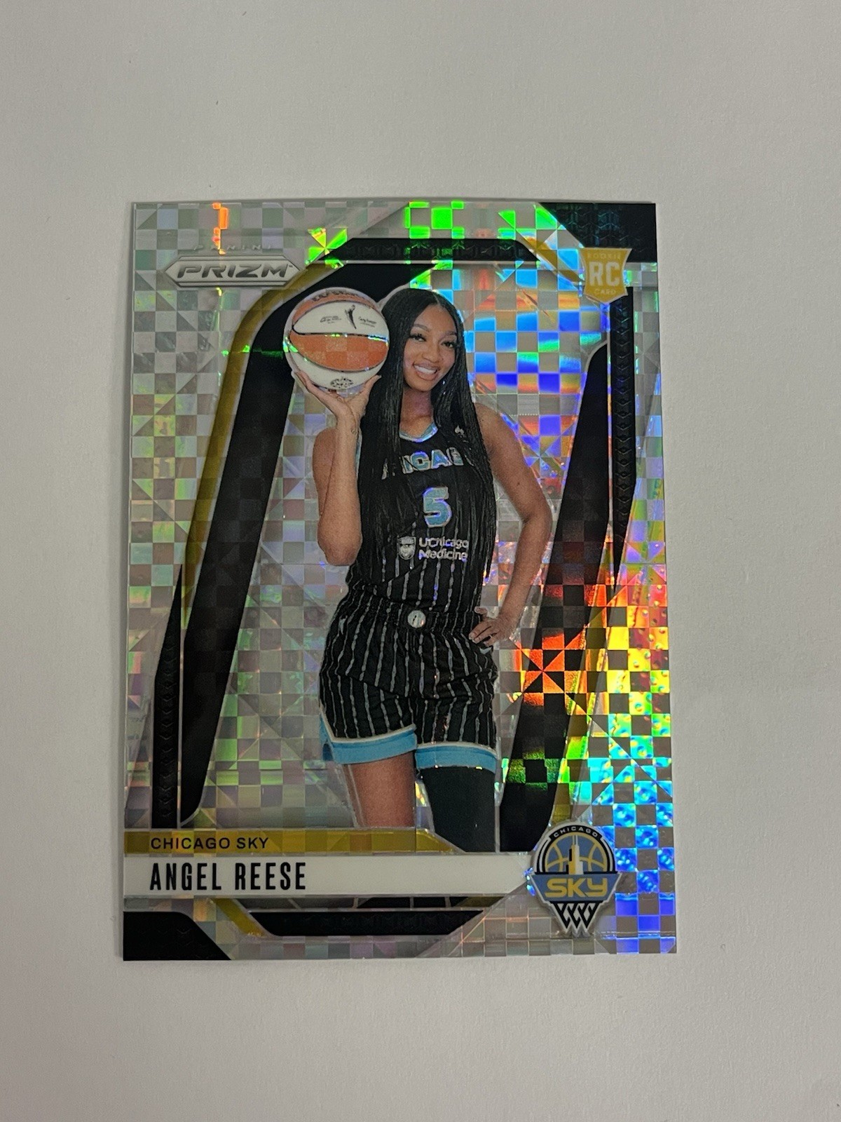 Angel Reese RC #147 CHECKERBOARD 2024 WNBA Panini Prizm SKY Refractor
