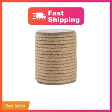 PerkDecor Jute Rope 8MM x 50FT Heavy Duty and Thick Twine Rope for Crafts Pro...
