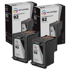 LD Replacement Replacement Ink Cartridges for HP C9362WN HP 92 Black 2 Pack