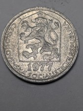 Checoslovaquia Chequia Moneda Checa 10 Haleru (Coruña) Aluminio 1977