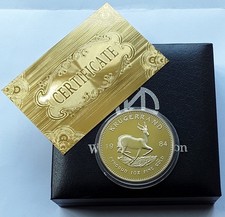 1984 Gold 1oz 24K-P MOST FAMOUS Krugerrand Coin South Africa BOX & COA MUST SEE!