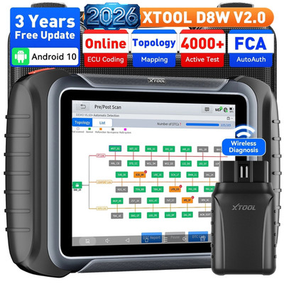 XTOOL D8W Profi OBD2 Auto Diagnosegerät Bidirektionales Topologie Map ECU Coding