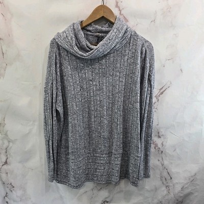 Anthropologie Shirt Womens XS Blue Cowl Neck Dolman Long Sleeve Akemi Kin