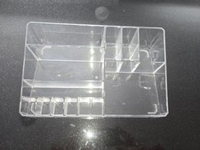 Cosmetic Organizer Stand - 15 Slot Storage Box Display Makeup Case - Clear