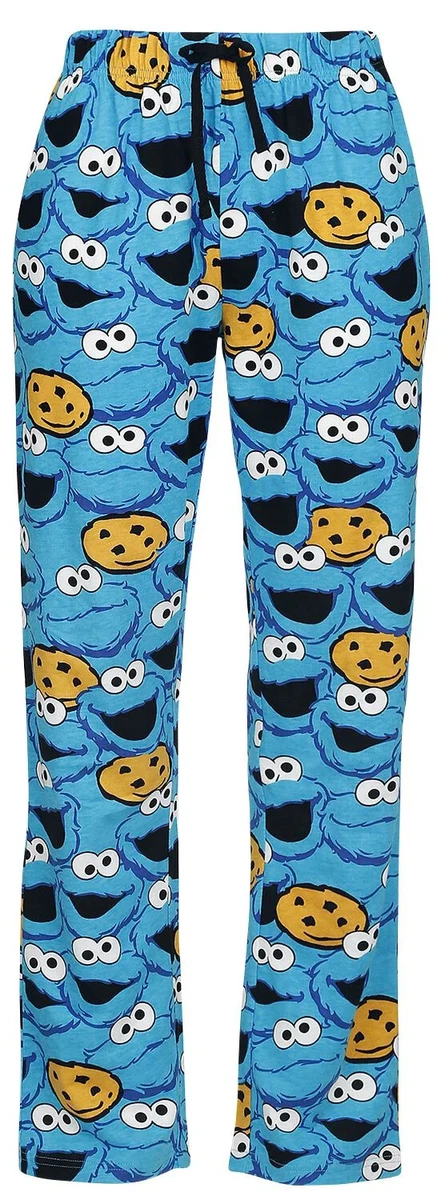 Sesame Street Pyjama-Hose Damen Krümelmonster - Gesicht blau