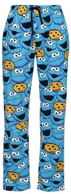 Sesame Street Pyjama-Hose Damen Krümelmonster - Gesicht blau - Bild 1 von 4