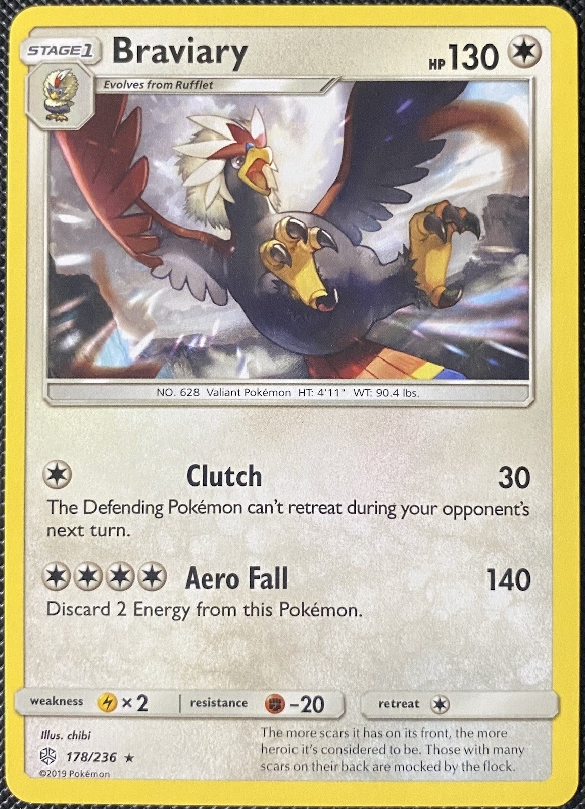 Braviary 178/236 Sm-Cosmic Eclipse Regular - Pokémon