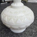 Vintage Kemple Milk Glass Lace & Dewdrop Covered Dish  Candy Bowl Compote