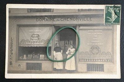 Photo card postcard fronture shop café DOMAINE de CHENONVILLE women