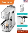 Professional 20-Bar Espresso Maker with Powerful Frothing Wand & Dual Filter Set