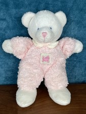 Russ Berrie Baby Drowsy Bear Pink Plush Rattle Lovey 9 Vintage