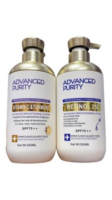 Advanced Purity Vitamin C Kurkuma Lotion & Retinol Lotion Hautaufhellung Set