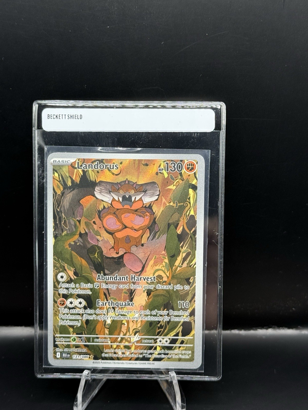 Pokemon TCG Landorus 131/086 Black Bolt Holo Full Art Illustration Rare NM