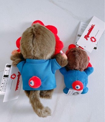 激レア Monchhichi アニマルコレクション ぬいぐるみ モンチッチ】レトロチックモンチッチ S レッド/イエロー/パンダ/ウサギ