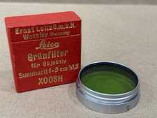 Leica Grunfilter Green for 5cm f/1.5 Summarit XOOSH w/ Red Original Box -Nice