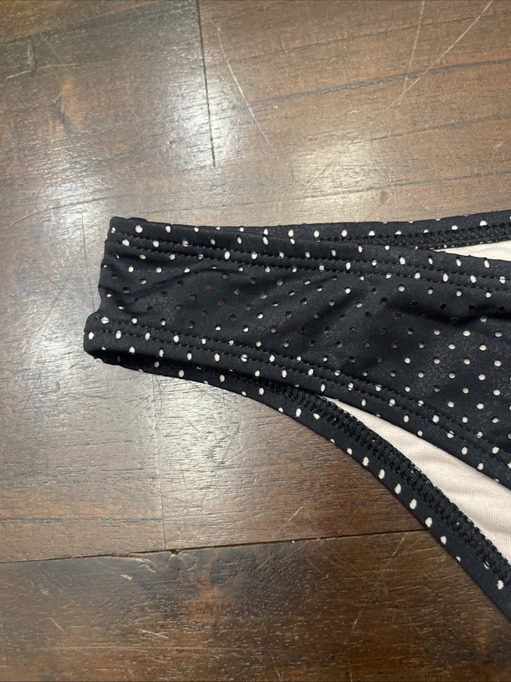 Rachel Rachel Roy 黑色激光网眼比基尼下装,尺寸 L 168 — 第 2/4 张图片