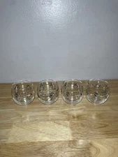 4 Starkist Charlie the Tuna "Tell 'em Charlie Sent You!" Roly Poly Rocks Glasses