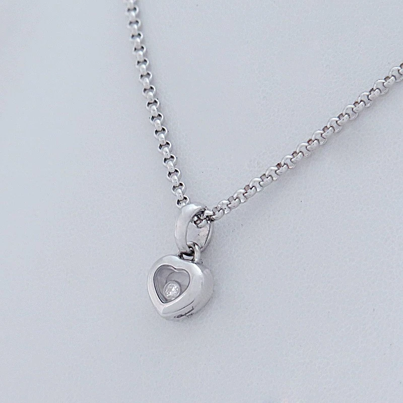 CHOPARD 'Happy Diamonds Icon' - Anhänger mit Kette - 1 Brillant-18K/750 Weißgold - Bild 3 von 4