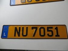 original altes Kennzeichen Nummernschild KFZ Auto - Luxemburg - NU 7051
