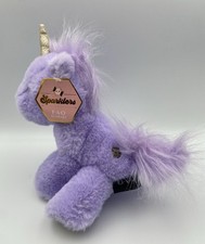 Plush FAO Schwarz Sparklers Purple Unicorn Tag