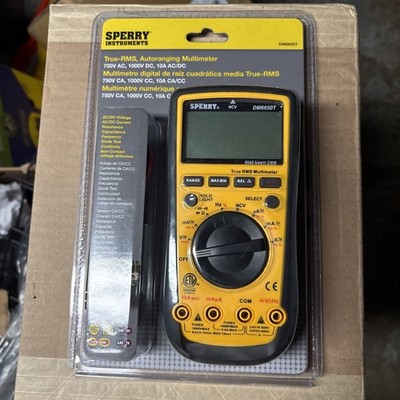 Sperry DM6650T True RMS Digital Multimeter, Auto ranging, 10 Funct, 10 Range