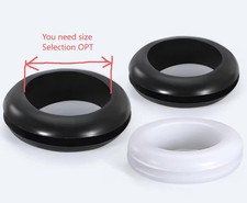 Open Grommets Black / White Rubber 3mm 4mm 5mm 6mm 7mm 8mm 9mm 10mm-80mm
