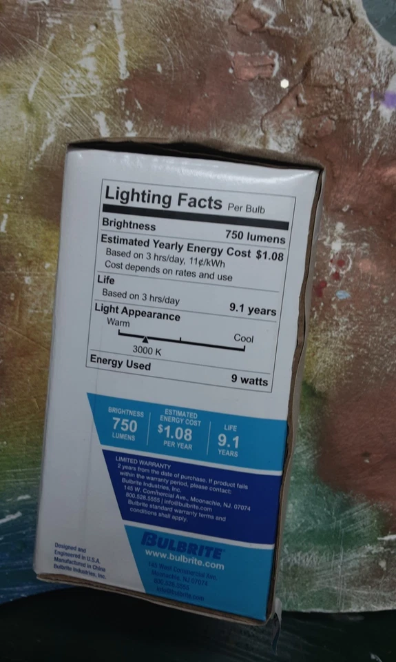 NEW Bulbrite 60W Frosted A19 LED Bulb E26 Bulb 5000K 750 Lumens Non-Dimmable - Image 4 of 4