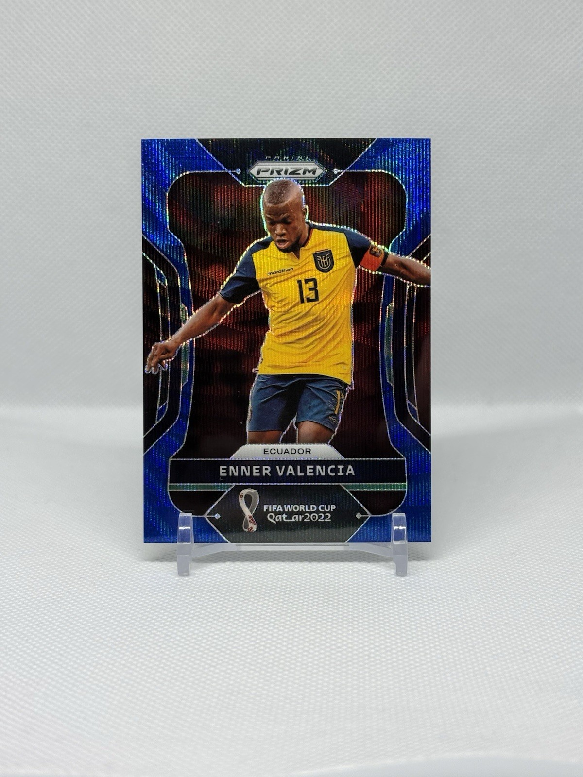 2022 Panini Prizm World Cup Qatar Blue Wave Prizm /199 Enner Valencia #77
