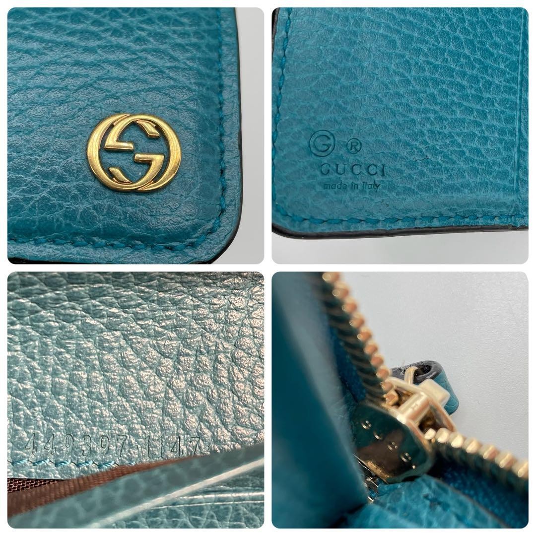 GUCCI Long Wallet Interlocking Double Hook Leathe… - image 24