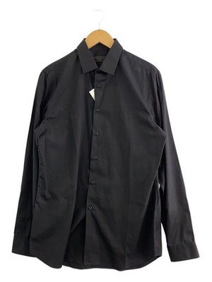 PRADA Long-Sleeve Shirt, Size 40, Cotton, Black, ACU1 2017 1164