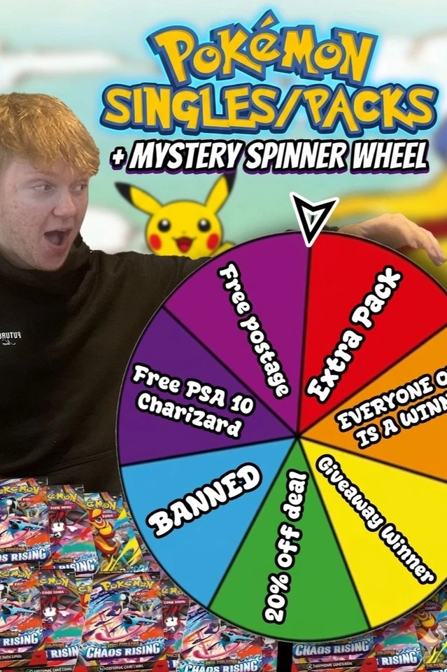 POKEMON SINGLES WITH SPINNER WHEEL - FREE CARDS,PACKS AND MORE 🔥🔥