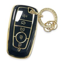 for Ford Key Fob Cover with Keychain Explorer Fusion Escape Edge Black
