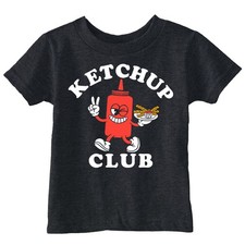 Toddler Funny T Shirts Ketchup Club Sarcastic Food Tee For Young Kids