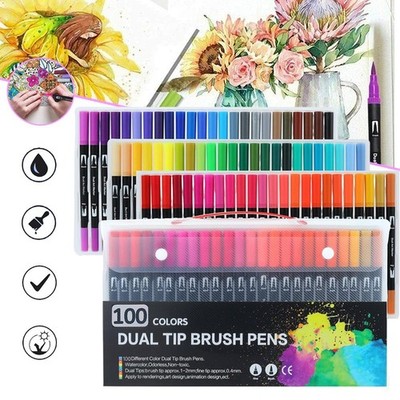Acrylstifte 100 Farben Dual Tip Acrylic Paint Marker,Acrylfarben Set Stifte Gift